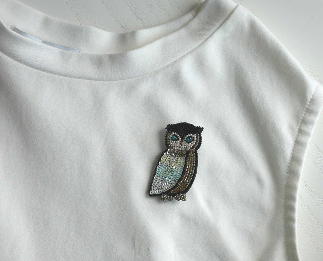 フクロウ／ Owl   ブローチ - 3