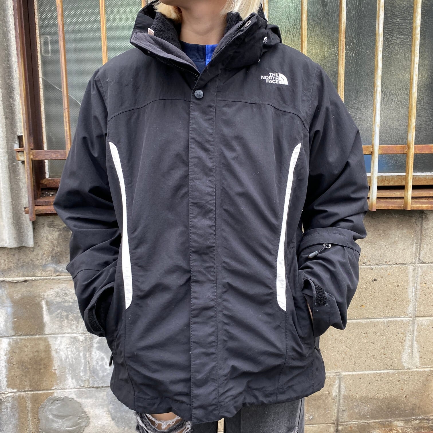 THE NORTH FACE ザ ノースフェイス 3WAY ナイロンジャケット レディースL 古着 HYVENT ハイベント フリースライナー付き  フード着脱式【アウトドアジャケット】【cs2212-10a】【AN20】 | cave 古着屋【公式】古着通販サイト