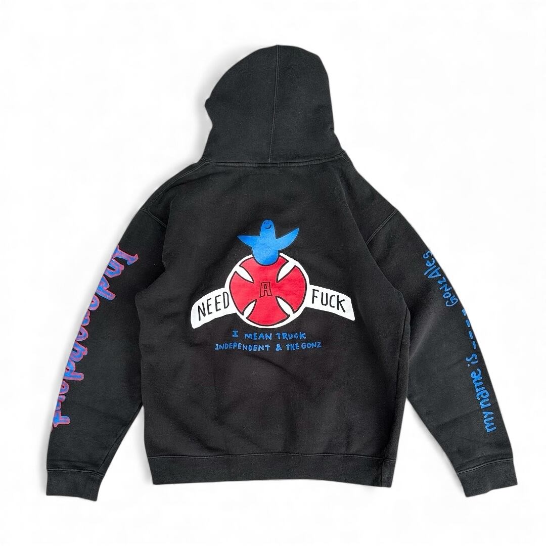 90's bronze age black hoodie L | VINTAGE-HEADS