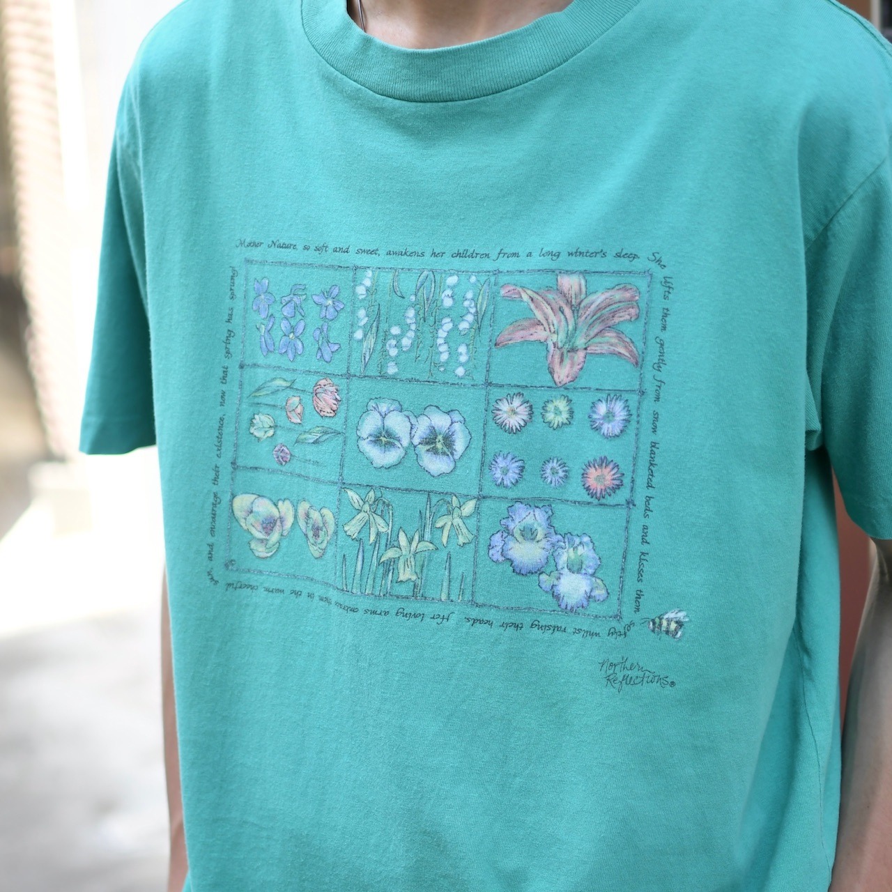 90's Northern Reflections botanical art print tee