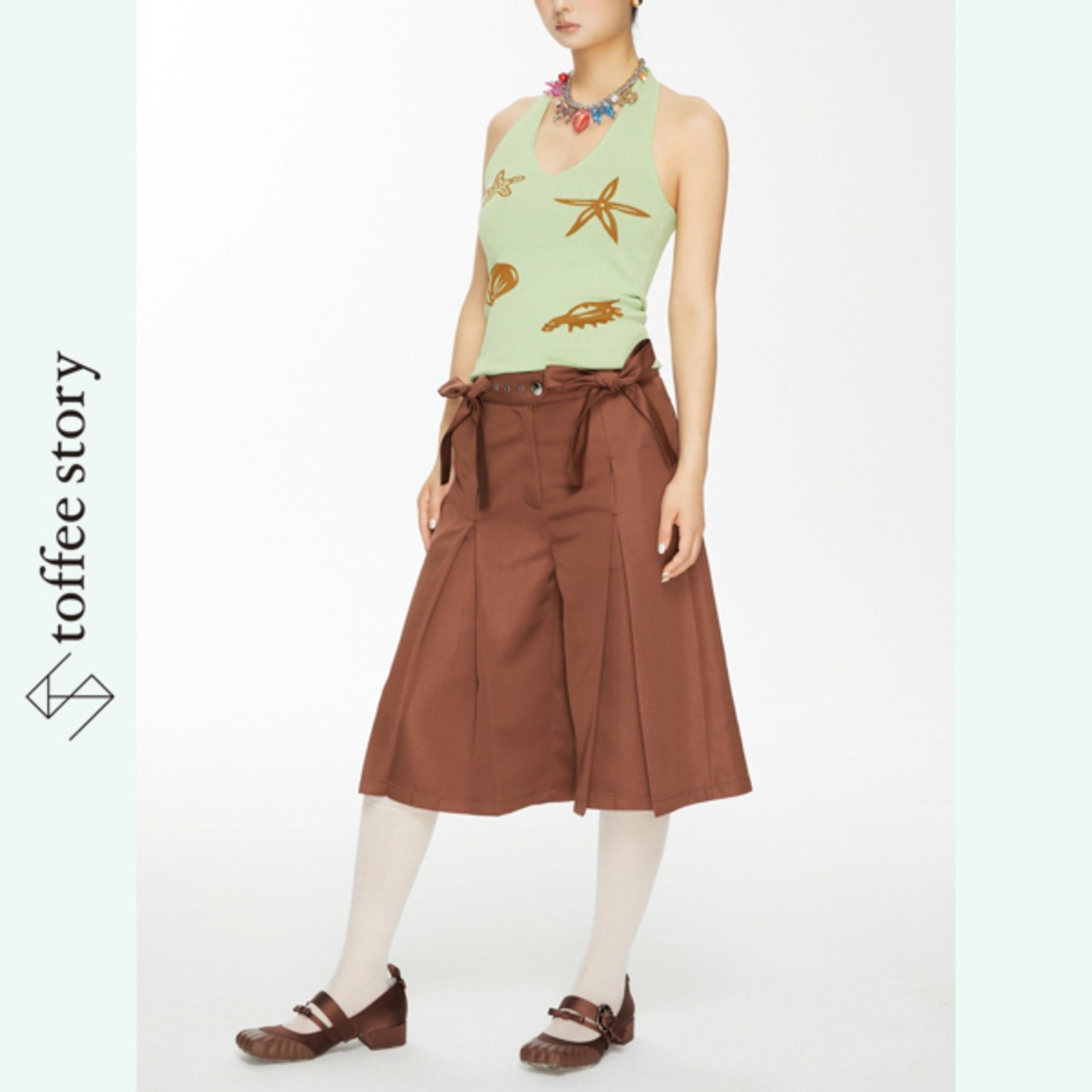 ブラウンサテンの解放区パンツ 《B0034》