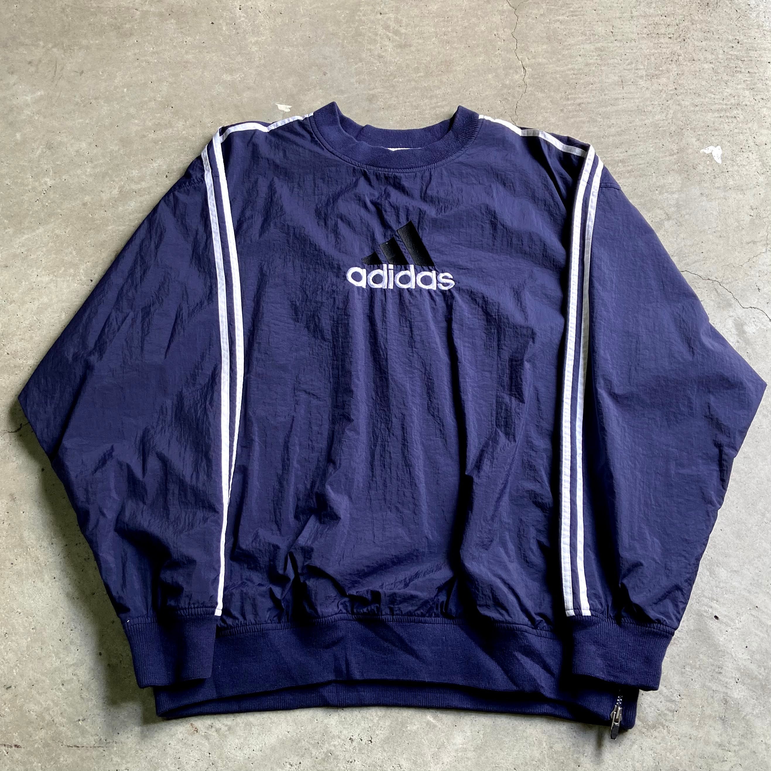 90年代 adidas アディダス ワンポイント フロントロゴ刺繍 ウォーム