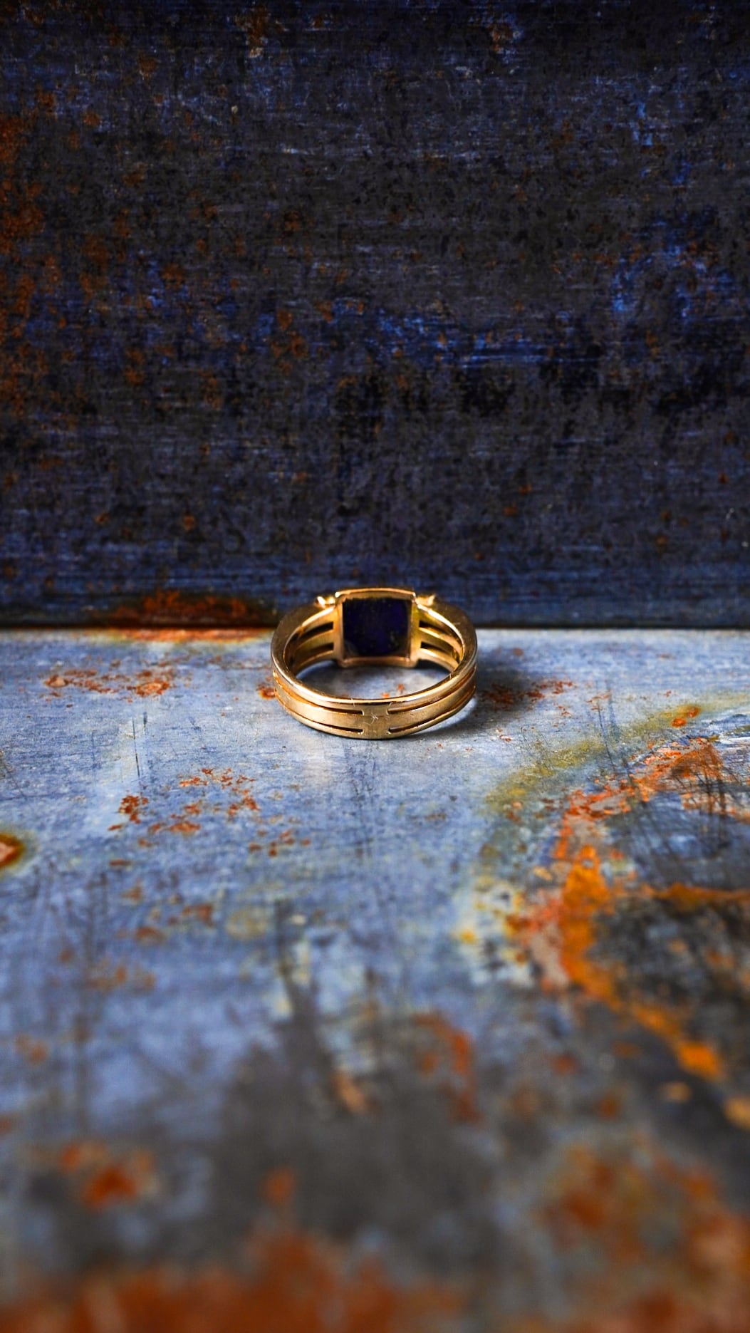 VINTAGE スクエアカット ラピスラズリ シルバー ヴィンテージ リング VINTAGE スクエアカット ラピスラズリ シルバー ヴィンテージ リング