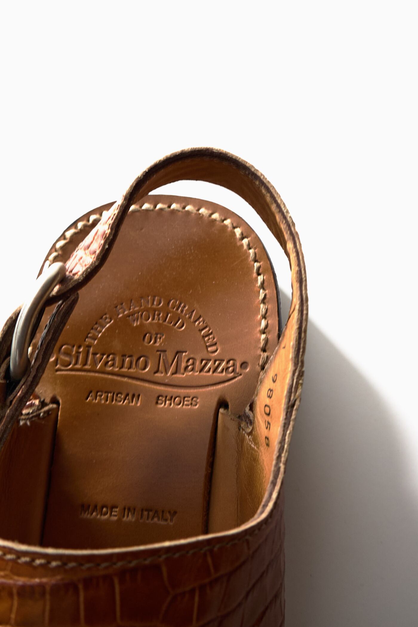 イタリア製】 Silvano Mazza LEATHER STRAP SANDALS BROWN FAUX