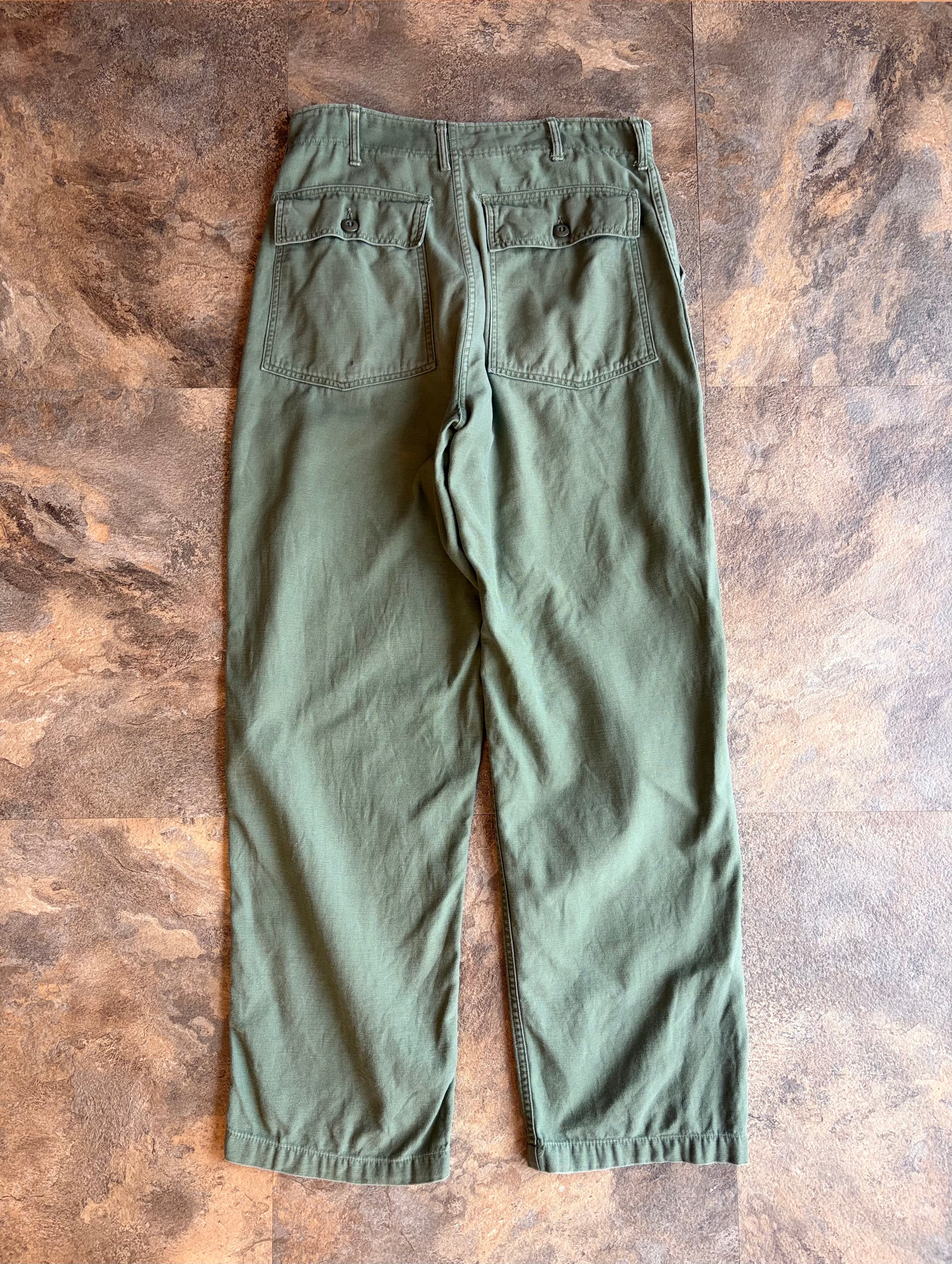60s US ARMY OG-107 コットンサテン ベイカーパンツ | enishi vintage