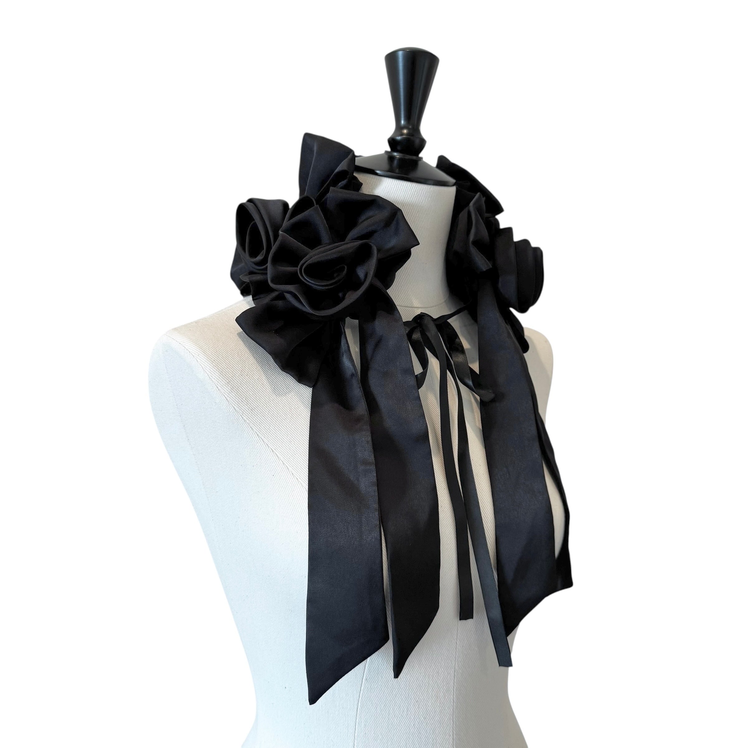 ローズリボンヘッドドレス　BLACK