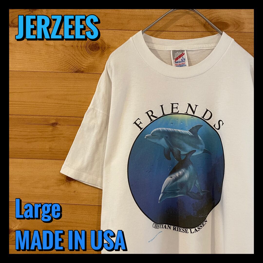 【JERZEES】古着 90s ラッセン LASSEN イルカ オフィシャル プリントTシャツ | 古着屋手ぶらがbest powered by  BASE