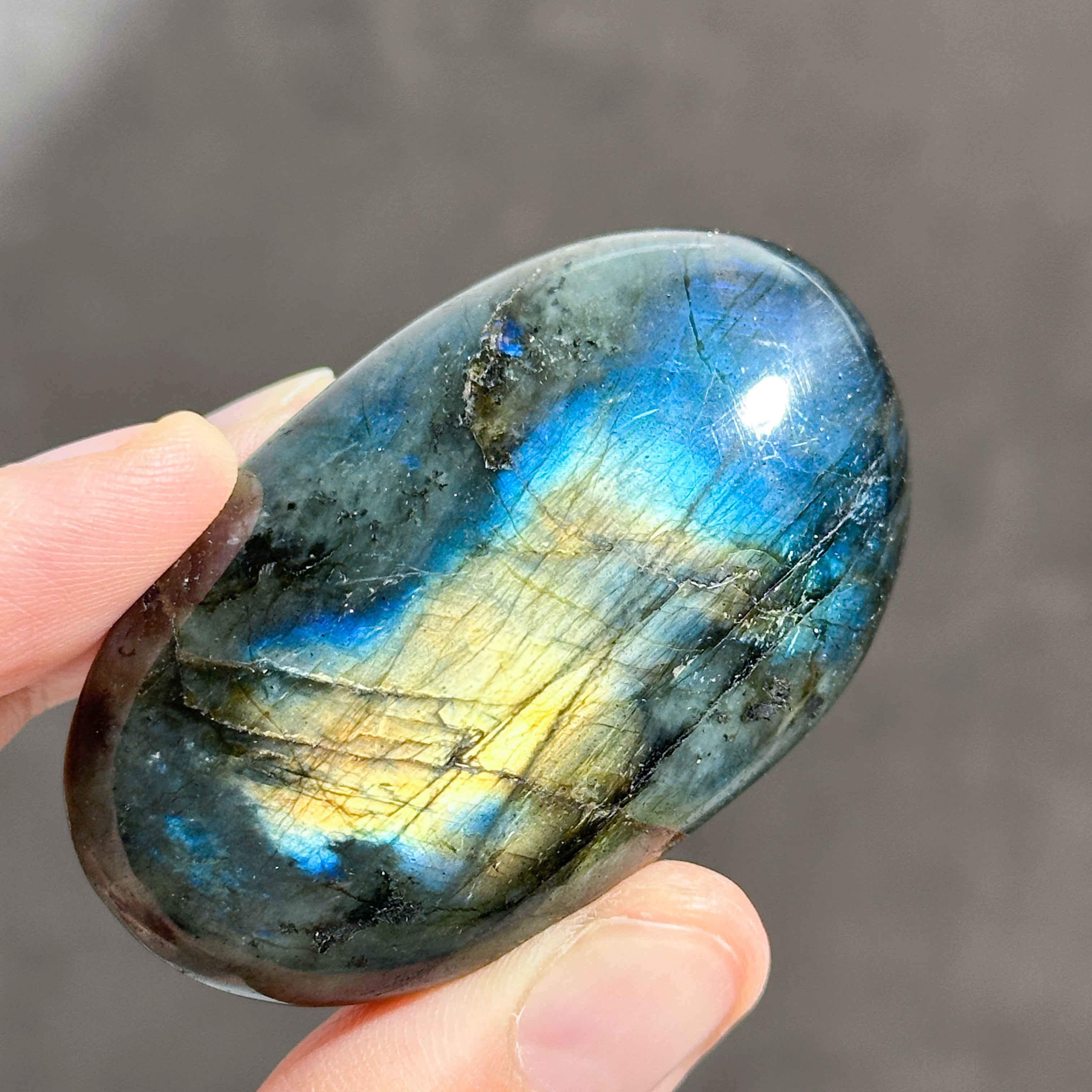 ラブラドライト パームストーン 23◇ Labradorite ◇天然石・鉱物