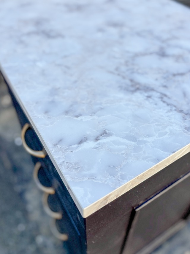 引出し付きネイルテーブル大理石1200 (ネイルデスク・オーダーメイド家具) W1200×H700 かわいいドレッサー