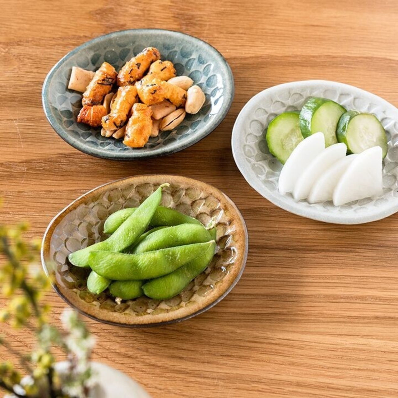 小皿 豆　信楽焼 日本製 |  日と月