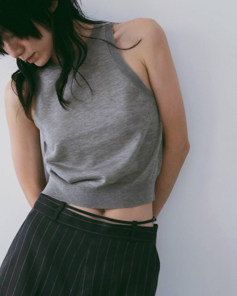 anuke(アンヌーク) Highgauge Sheer Tanktop | サウスオレンジ｜メンズ