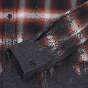 【JUUNJ】Loose-Fit Border Check Shirts