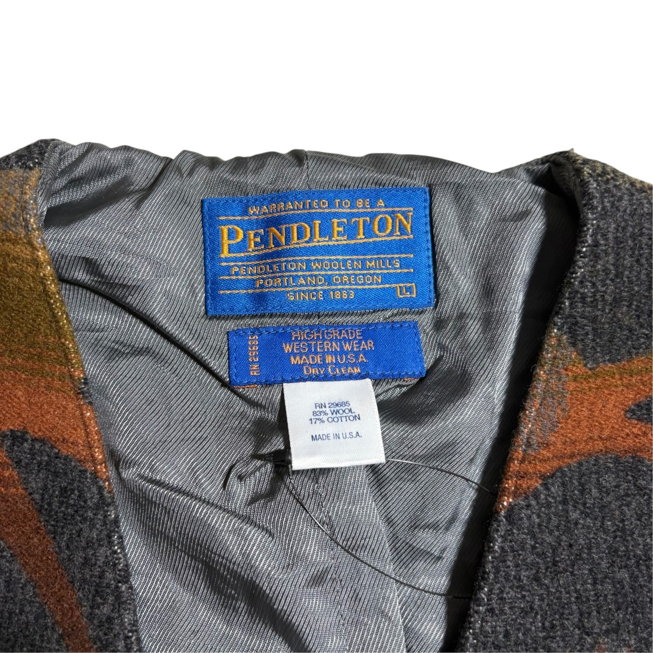 PENDLETON horse pattern rug vest