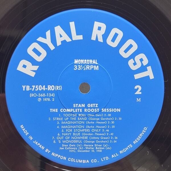 Stan Getz / The Complete Roost Session - Split Kick [YB-7504~5-RO] - 画像5