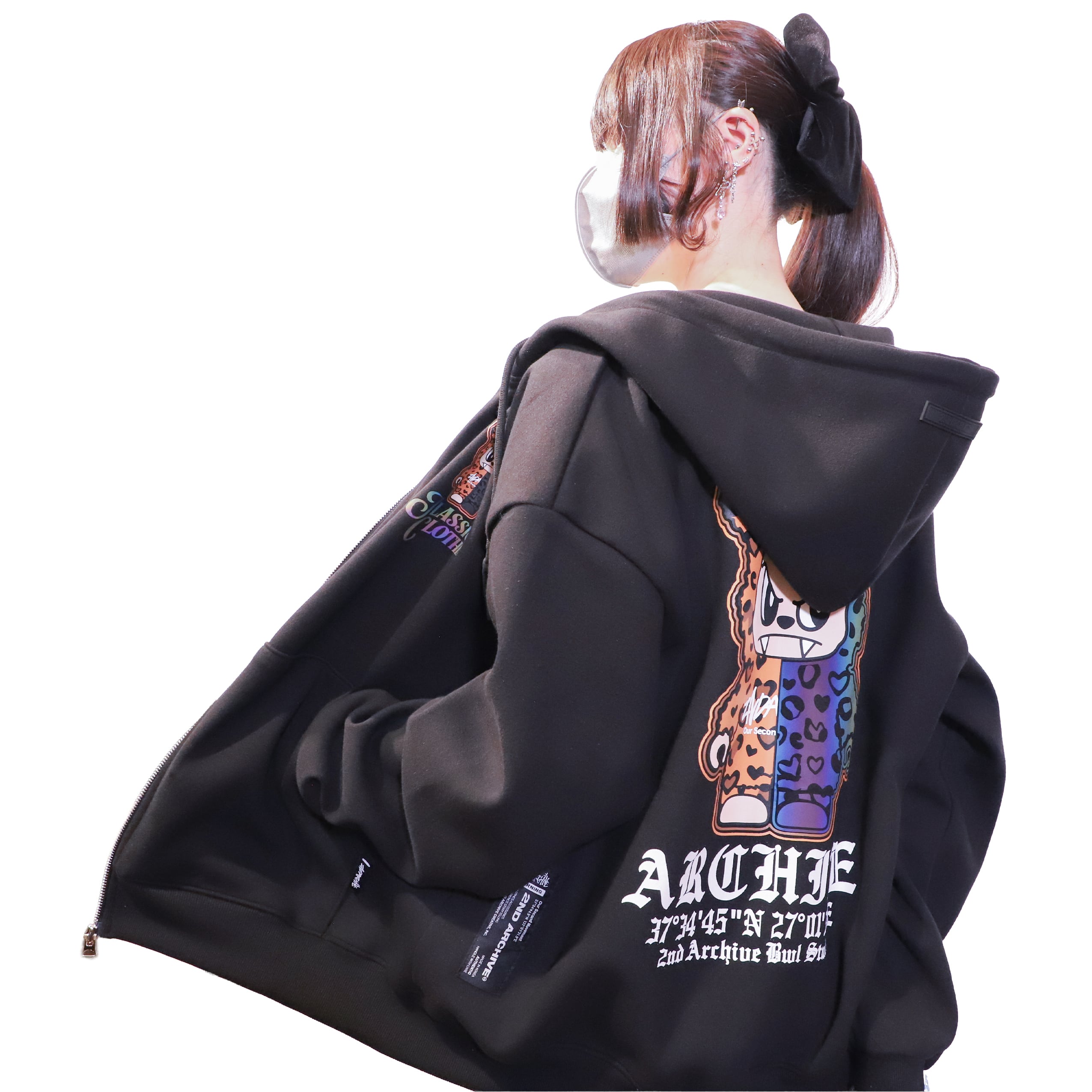 2ND ARCHIVE コラボ ジップパーカー Monster HALF and HALF JLASSIC