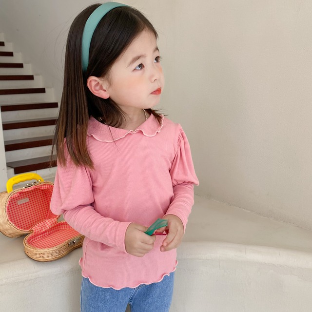 女の子 ベビー 子供 フリル トップス 春 秋 可愛い 80 1 Dyh海外子供用品