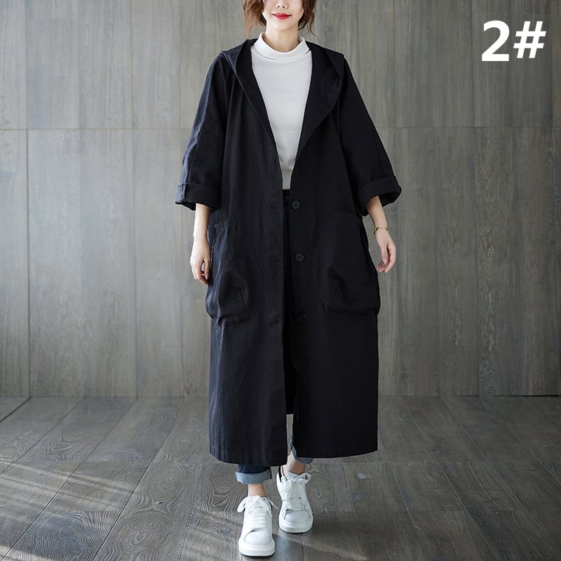 2024新作 コート ロング丈コート アウター 帽子付き カジュアル 2024新作 コート ロング丈コート アウター 帽子付き カジュアル