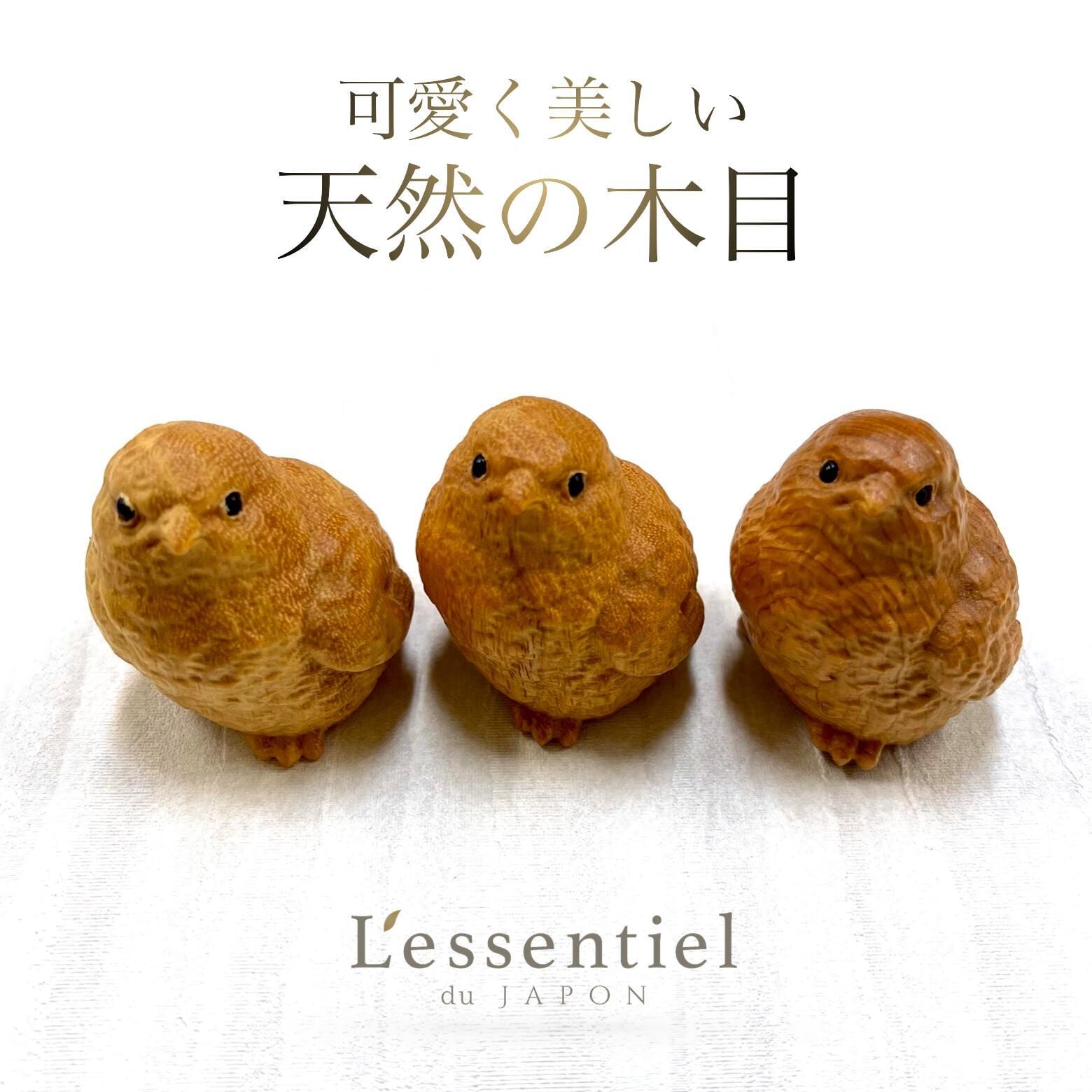手のひら スズメ 】 手作り 木彫り 雀 雛 鳥 ペット 天然 木 子