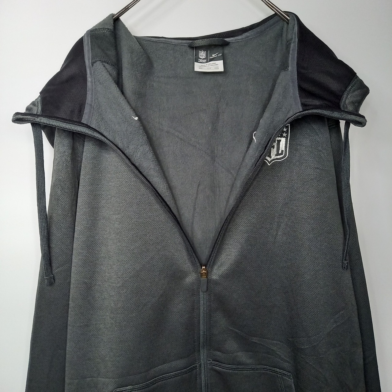 NFL × NIKE　ナイキ　ジップアップ　パーカー　刺繍ロゴ　フリース　XXL