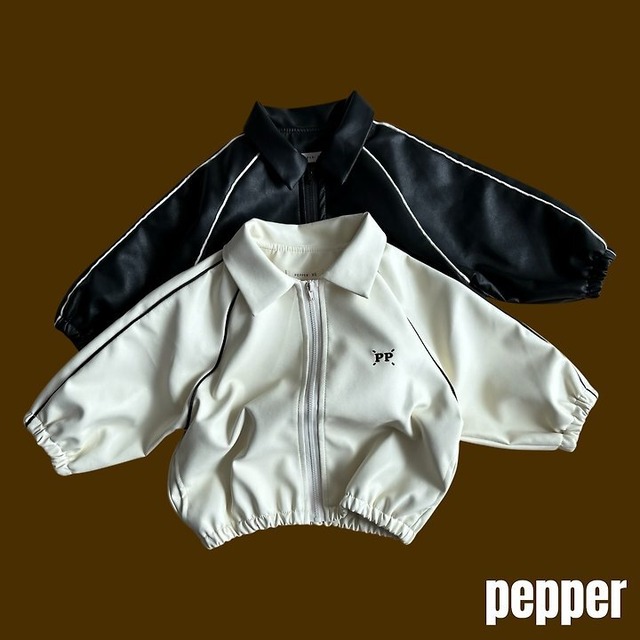 韓国子供服 / PEPPER / 26Autumn / PPレザージャケット / 秋服 *XS~XL *