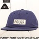 帽子 ストラップキャップ POLeR ポーラー FURRY FONT COTTON 6P CAP 251MCV0087 NVY 日本代理店正規品