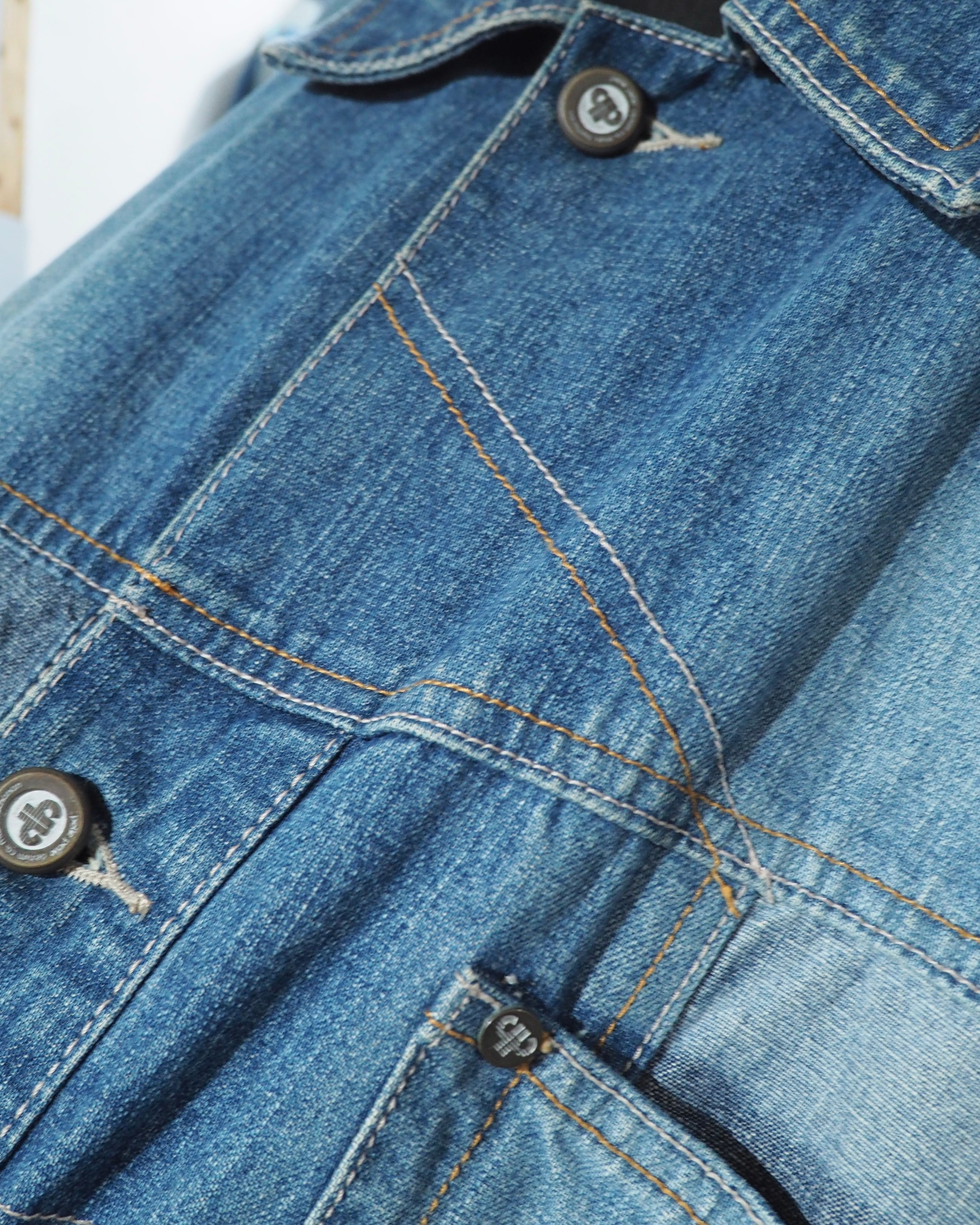 1990s " pellepelle " Special Rebuiling Over silhouette vintage Denim jacket