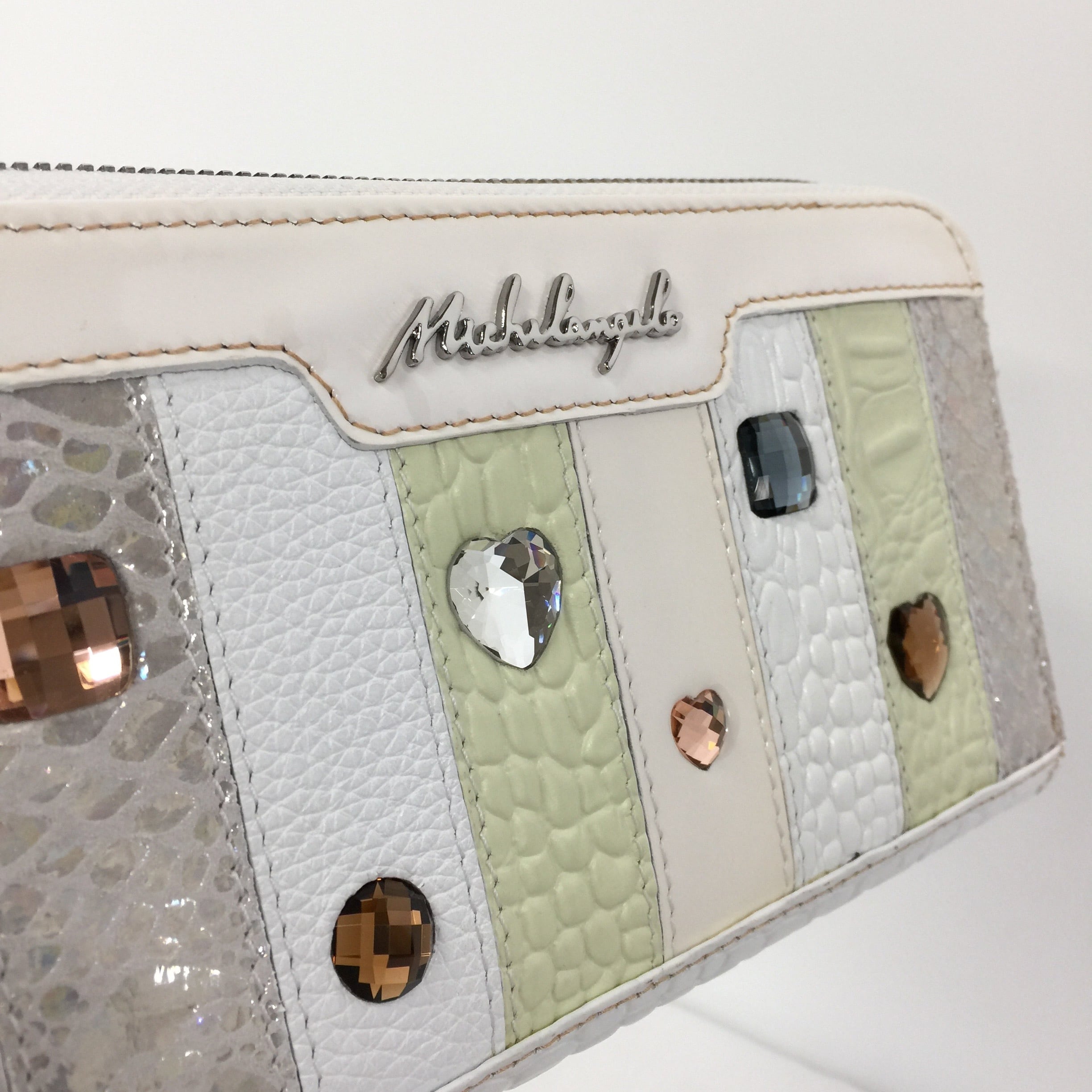 MICHELANGELO ミケランジェロ カラフル☆ラウンドファスナー 長財布  