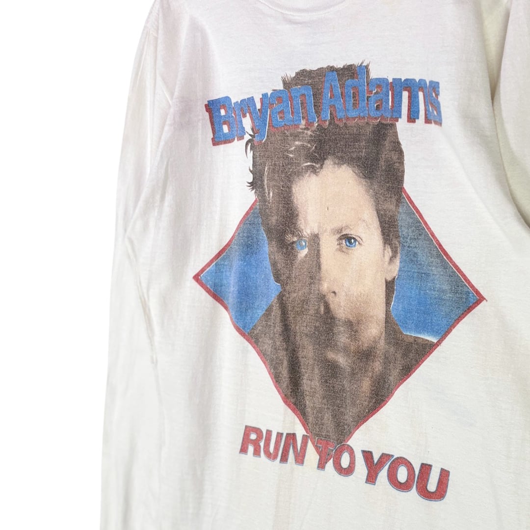 80s ブライアンアダムス パキスタン製 ヴィンテージTシャツ RUN TO YOU