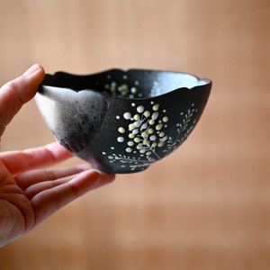 28.月夜のミモザ茶碗 A