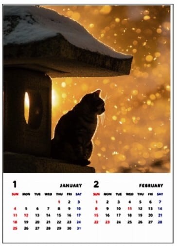 卓上カレンダー〉にゃん暦堂 江戸猫 歳時記 2026 | にやん暦堂