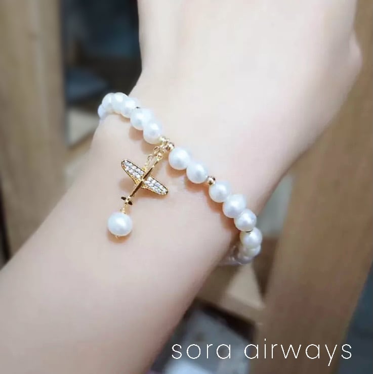 本物美品Dior×sacai ブレスレット 真鍮＆レジンパール 強力