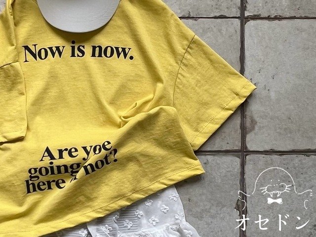【BANANA J】Now is now Tシャツ イエロー 90~130cm 240416