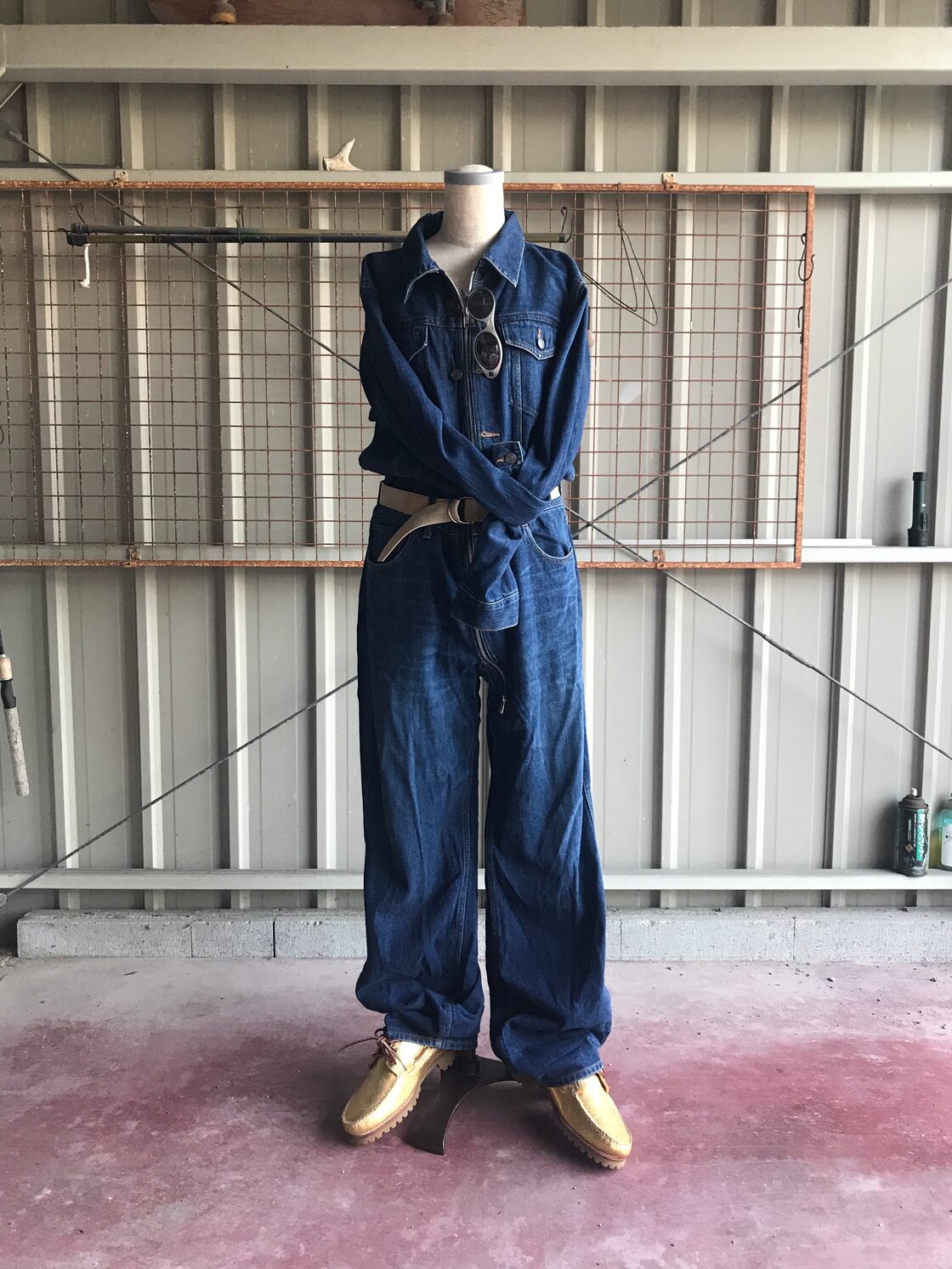 2006 F/W CABANE DE ZUCCA Diagonal Zip Design Jumpsuit | Pay ID