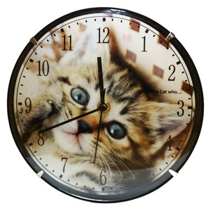 オーダーメイド時計 壁掛け時計 直径センチ Cm Seiko Skpムーブメント使用 オプションのワイヤースタンドで置き時計使用可能 ご希望の写真 文字 名入れ オリジナル時計 フォトクロック ウオールクロック Wall Clock Shop The Cat Who 猫雑貨 長崎の