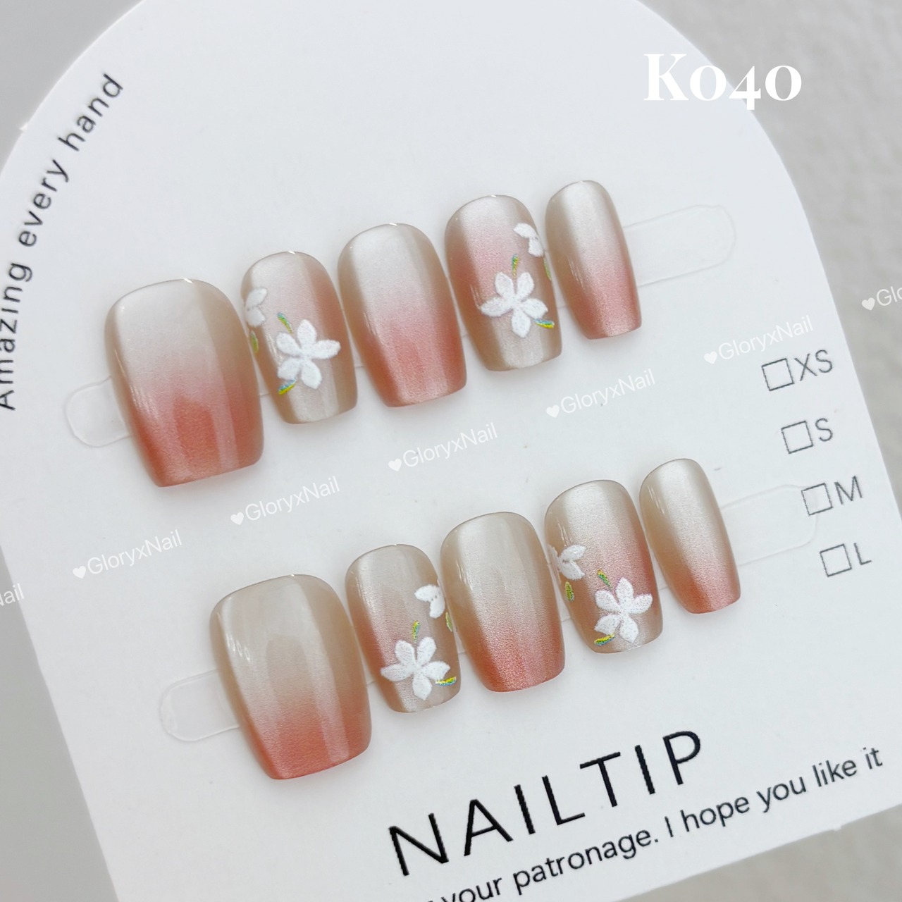 K040 ネイルチップ サイズXS/S/M