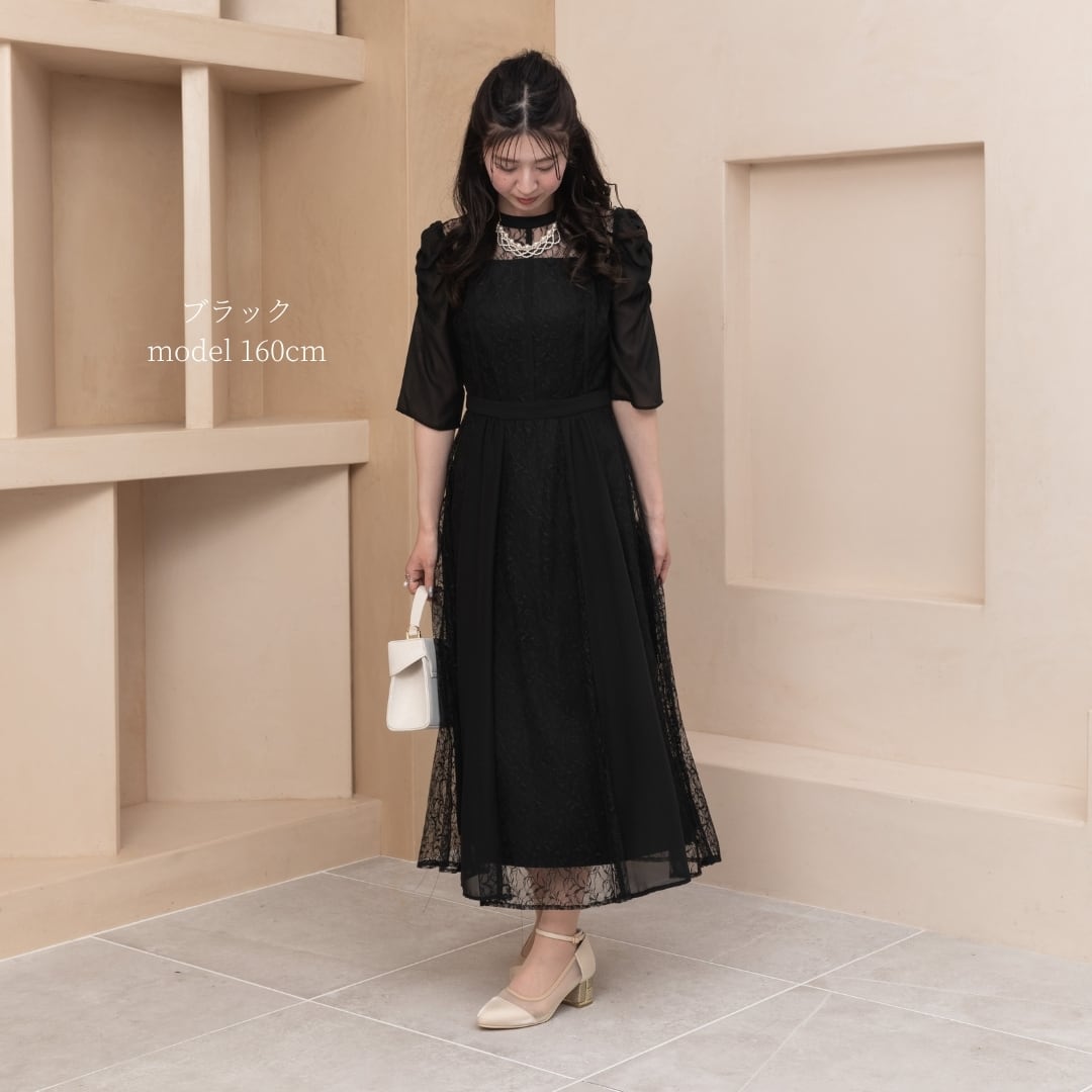0402-108 シフォンパワーショルダーワンピース | a.r.azalearose 0402-108 シフォンパワーショルダーワンピース | a.r.azalearose