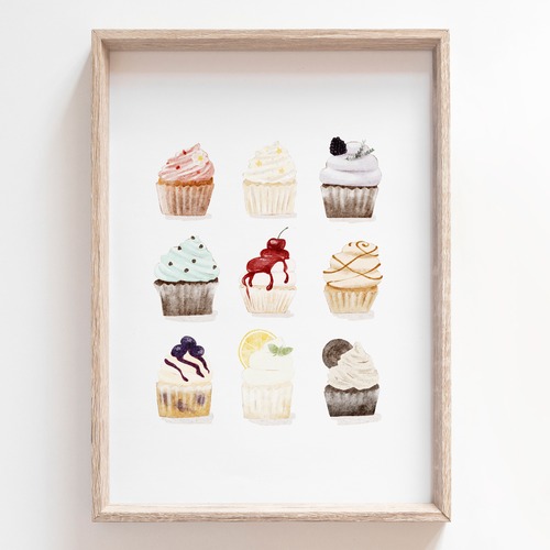 オリジナルイラストポスター | Cupcake | カップケーキ