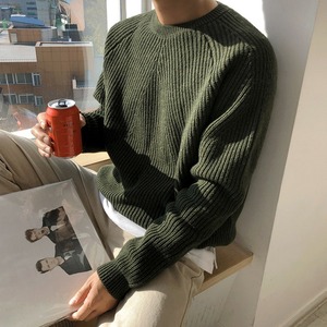 Round neck bottoming knit sweater   b-669
