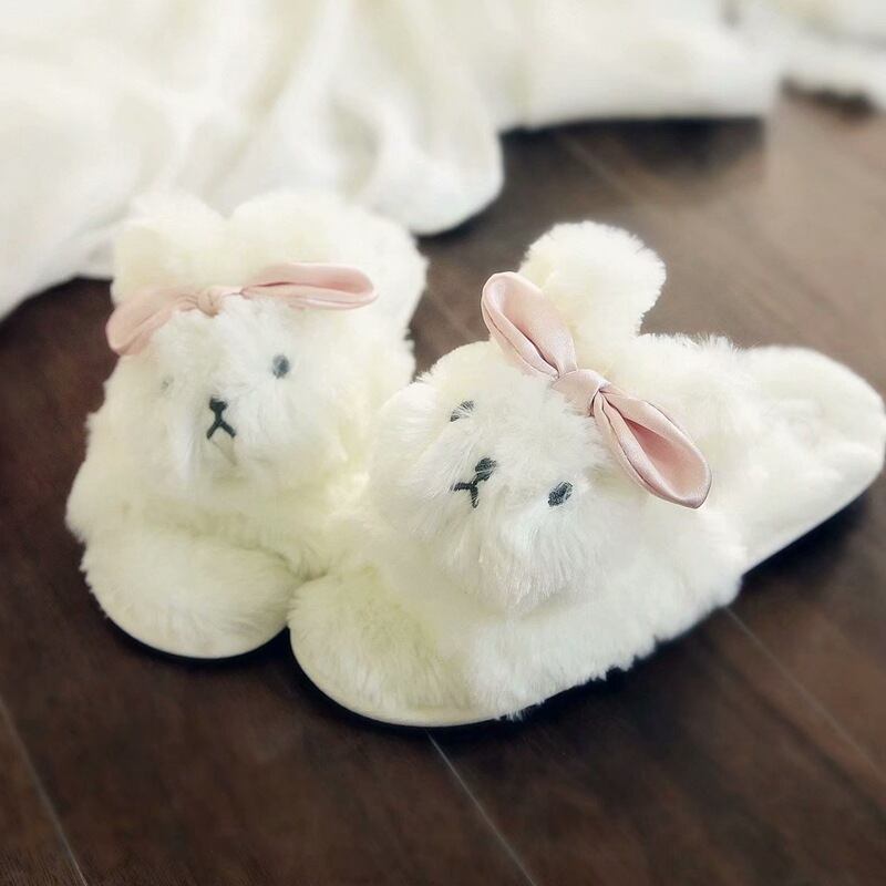 うさぎ付きファールームシューズスリッパ アパレル通販 Andante うさぎ付きファールームシューズスリッパ アパレル通販 Andante