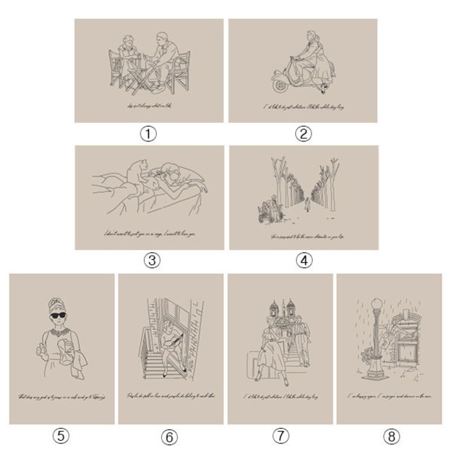 Mary House ファブリックポスター 全8種 ファブリックポスター 韓国雑貨 インテリア シンプル イラスト アート 壁 Wiing 韓国ファッション 通販 ブランド ストリート ナチュラル ユニセックス