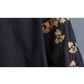 刺繍アクセント ロング ワンピース 00329