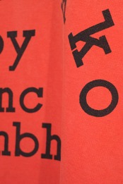 Marimekko red arch logo heavy cotton top