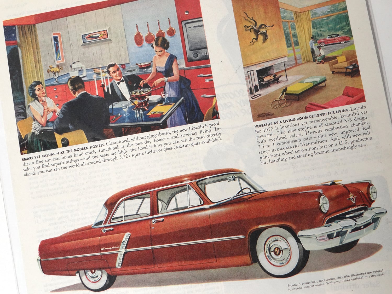 Vintage】LINCOLN 雑誌切り抜き 1952年 The Saturday Evening Post