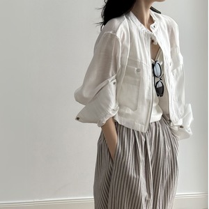 スタンドカラーバルーンスリーブジャケット　00445