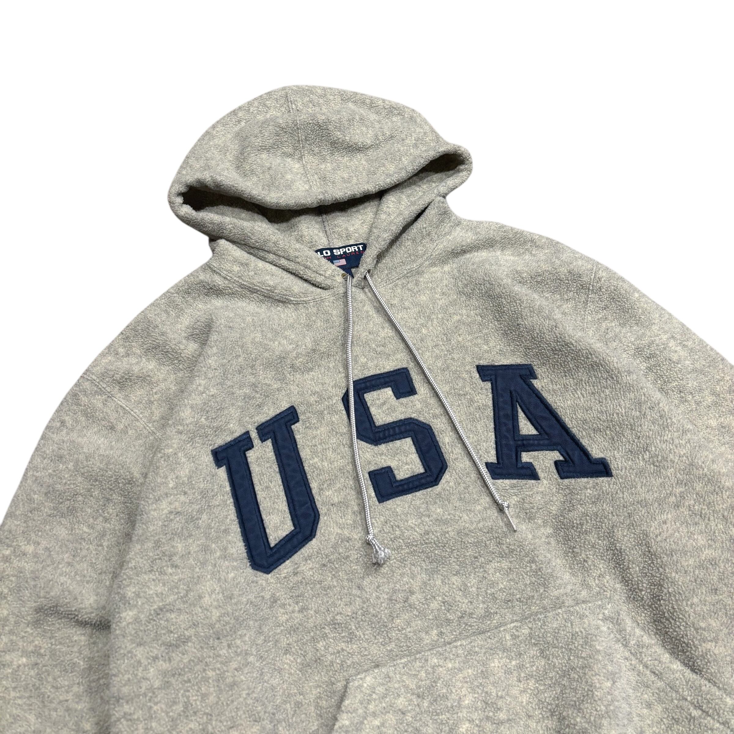 90's POLO SPORT Ralph Lauren USA Fleece Parka M / ポロ 90's POLO SPORT Ralph Lauren USA Fleece Parka M / ポロ