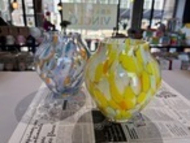 マーブルグラス  　フラワーベース