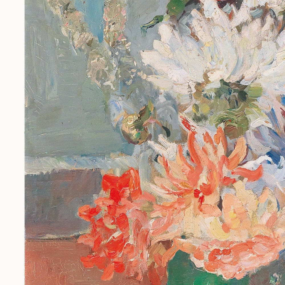 アウグスト・リーガー 夏の花の花束 アートポスター 静物画 名画 アウグスト・リーガー 夏の花の花束 アートポスター 静物画 名画