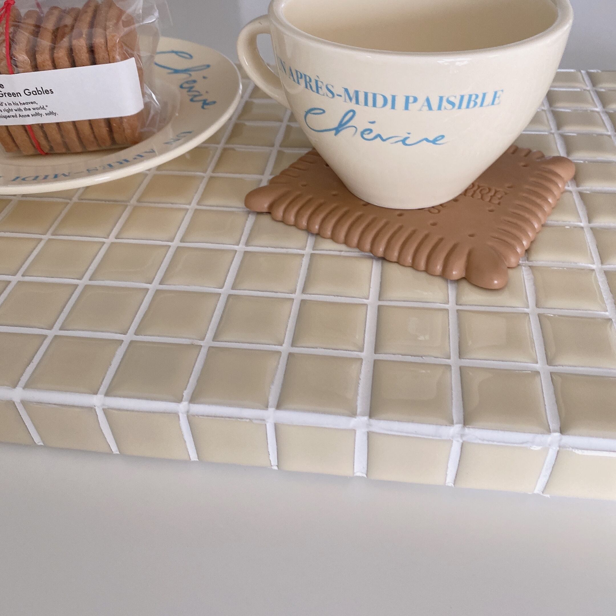 韓国インテリア タイルプレート タイルトレー 商品、ディスプレイなど