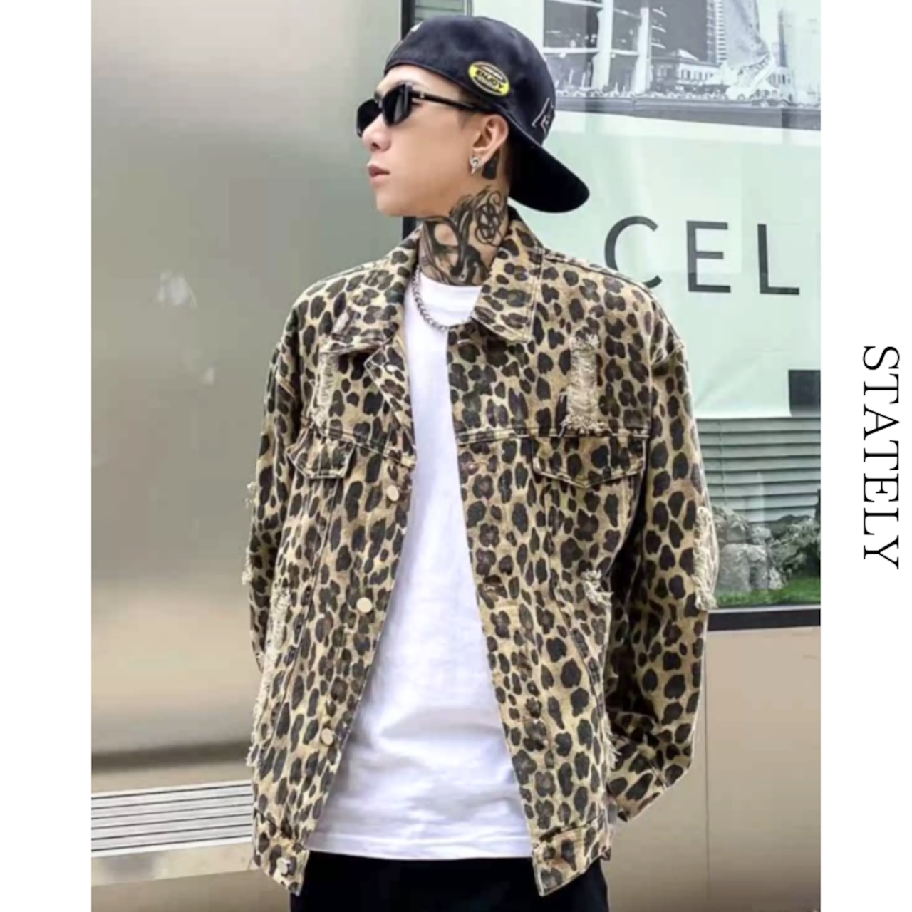 Leopard Vintage デニムジャケット_O13・画像2