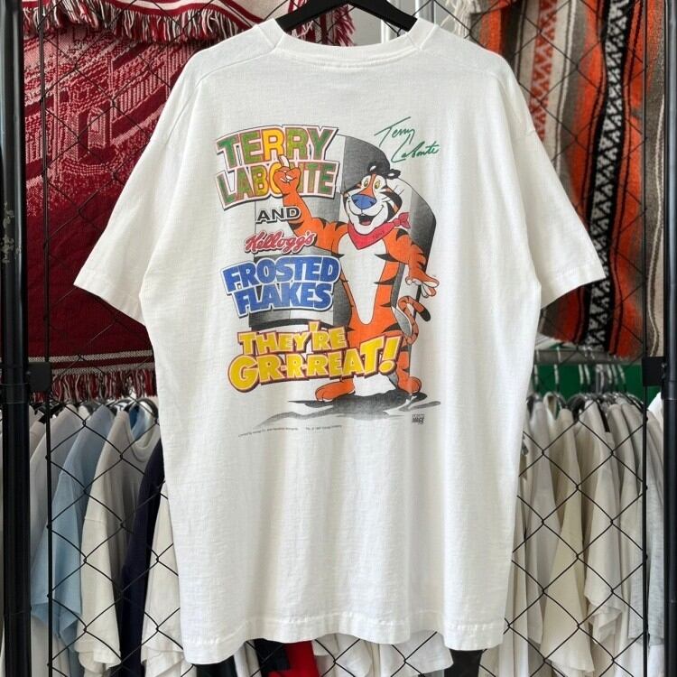 90s キャラクター系 トニーザタイガー 半袖Tシャツ プリントデザイン ...